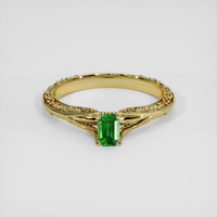 0.25 Ct. Green Chrome Tourmaline Ring, 14K Yellow Gold 1