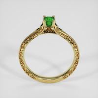 0.25 Ct. Green Chrome Tourmaline Ring, 14K Yellow Gold 3