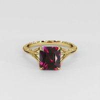 3.36 Ct. Purplish Red Garnet Ring, 14K Yellow Gold 1