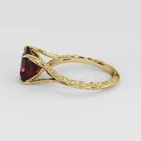 3.36 Ct. Purplish Red Garnet Ring, 14K Yellow Gold 4