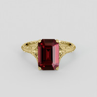 2.70 Ct. Red Garnet Ring, 14K Yellow Gold 1