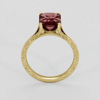 2.70 Ct. Red Garnet Ring, 14K Yellow Gold 3
