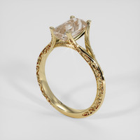 1.55 Ct. White Moonstone Ring, 14K Yellow Gold 2