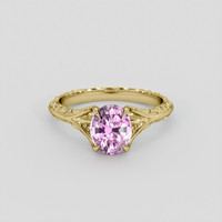 1.62 Ct. Pink Spinel Ring, 14K Yellow Gold 1