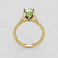 4.00 Ct. Green Tourmaline Ring, 14K Yellow Gold 3