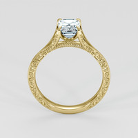 1.51 Ct. Blue Aquamarine Ring, 14K Yellow Gold 3