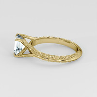 1.51 Ct. Blue Aquamarine Ring, 14K Yellow Gold 4