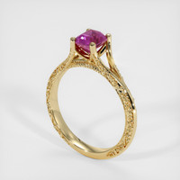 1.14 Ct. Pink Sapphire Ring, 14K Yellow Gold 2