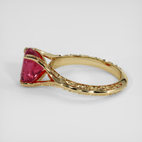 2.91 Ct. Reddish Pink Sapphire Ring, 14K Yellow Gold 4