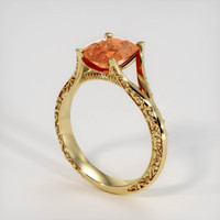 2.83 Ct. Padparadscha Sapphire Ring, 14K Yellow Gold 2