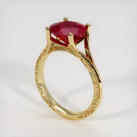 4.28 Ct. Ruby Ring, 14K Yellow Gold 2
