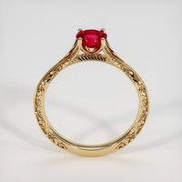 0.72 Ct. Ruby Ring, 14K Yellow Gold 3