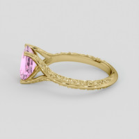 2.54 Ct. Padparadscha Sapphire Ring, 14K Yellow Gold 4