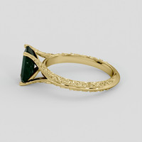 2.00 Ct. Bluish Green Sapphire Ring, 14K Yellow Gold 4