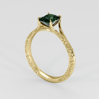 0.95 Ct. Green Sapphire Ring, 14K Yellow Gold 2