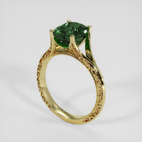 2.80 Ct. Yellowish Green Sapphire Ring, 14K Yellow Gold 2