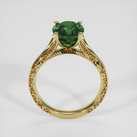 2.80 Ct. Yellowish Green Sapphire Ring, 14K Yellow Gold 3