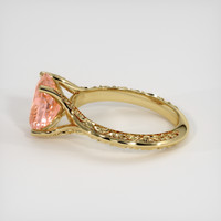 3.51 Ct. Padparadscha Sapphire Ring, 14K Yellow Gold 4