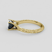 1.29 Ct. Bluish Green Sapphire Ring, 14K Yellow Gold 4