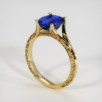 2.34 Ct. Blue Sapphire Ring, 14K Yellow Gold 2