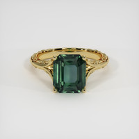 4.55 Ct. Green Sapphire Ring, 14K Yellow Gold 1