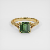 2.53 Ct. Green Sapphire Ring, 14K Yellow Gold 1