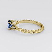 1.17 Ct. Blue Sapphire Ring, 14K Yellow Gold 4