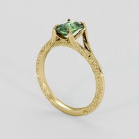 1.41 Ct. Green Sapphire Ring, 14K Yellow Gold 2
