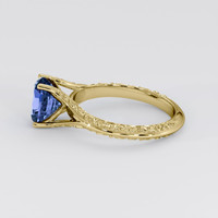 1.46 Ct. Blue Sapphire Ring, 14K Yellow Gold 4