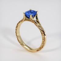 1.48 Ct. Blue Sapphire Ring, 14K Yellow Gold 2