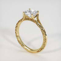 1.38 Ct. White Sapphire Ring, 14K Yellow Gold 2