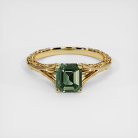 1.85 Ct. Green Sapphire Ring, 14K Yellow Gold 1