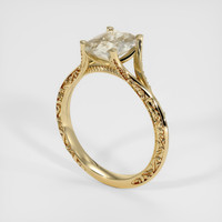 2.07 Ct. Peach Sapphire Ring, 14K Yellow Gold 2