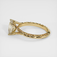 2.07 Ct. Peach Sapphire Ring, 14K Yellow Gold 4