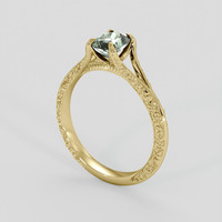 1.00 Ct. Green Sapphire Ring, 14K Yellow Gold 2