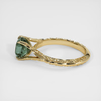 2.02 Ct. Bluish Green Sapphire Ring, 14K Yellow Gold 4