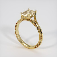 1.68 Ct. Peach Sapphire Ring, 14K Yellow Gold 2