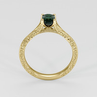 0.80 Ct. Green Sapphire Ring, 14K Yellow Gold 3
