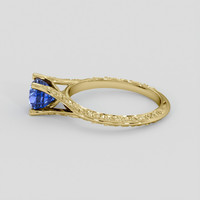 1.44 Ct. Blue Sapphire Ring, 14K Yellow Gold 4