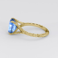 3.61 Ct. Blue Sapphire Ring, 14K Yellow Gold 4