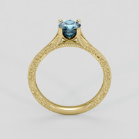 1.05 Ct. Greenish Blue Sapphire Ring, 14K Yellow Gold 3