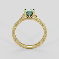 1.02 Ct. Bluish Green Sapphire Ring, 14K Yellow Gold 3