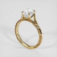 2.10 Ct. White Sapphire Ring, 14K Yellow Gold 2