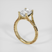 3.08 Ct. White Sapphire Ring, 14K Yellow Gold 2
