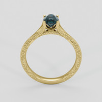 1.03 Ct. Bluish Green Sapphire Ring, 14K Yellow Gold 3