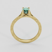 1.21 Ct. Bluish Green Sapphire Ring, 14K Yellow Gold 3
