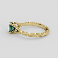1.21 Ct. Bluish Green Sapphire Ring, 14K Yellow Gold 4