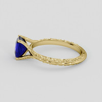 1.35 Ct. Blue Sapphire Ring, 14K Yellow Gold 4