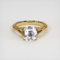 2.24 Ct. White Sapphire Ring, 14K Yellow Gold 1