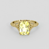 2.64 Ct. Yellow Sapphire Ring, 14K Yellow Gold 1